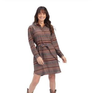 Ariat Multicolor Striped Long Sleeve Dress